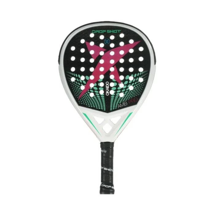 DROPSHOT Padel Racket – Okaido AMB Pro – 350-370G Black/White